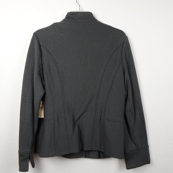 Coldwater Creek Jacket Women's Size 10 Gray Double Knit Button Front - Picture 4 of 9